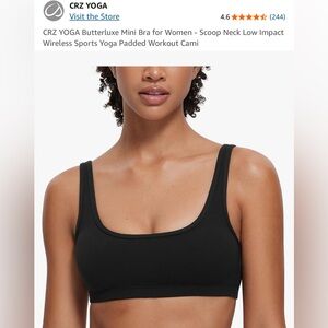 CRZ YOGA Black Sports Bra